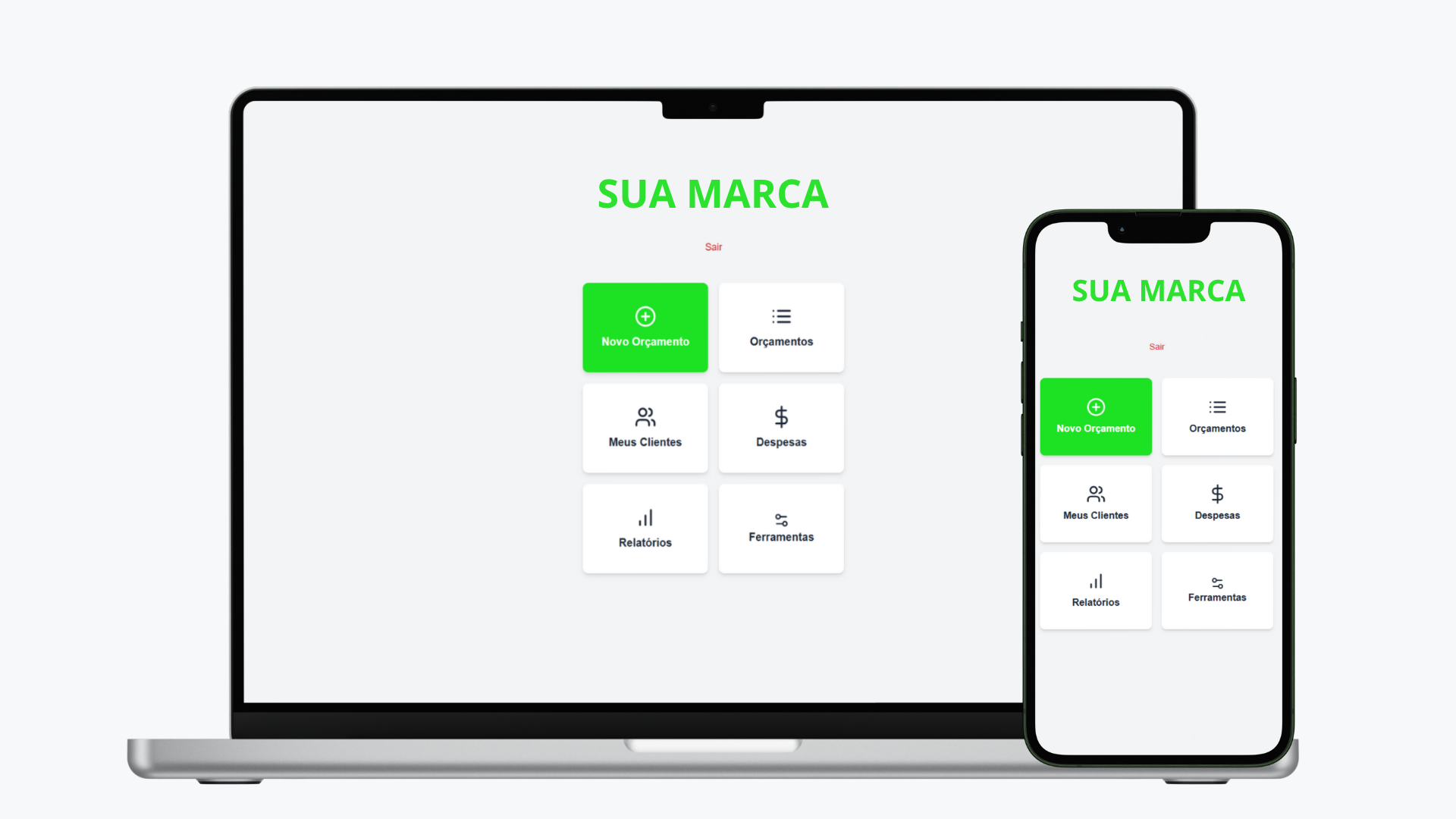 Tela inicial da plataforma Servi.UP